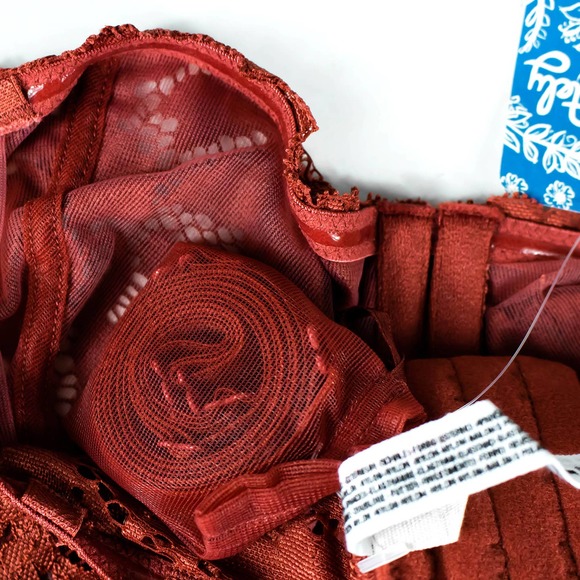 Free People Rust Red Lace Multiway Underwire Bra 36DD - Picture 4 of 6